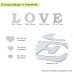 Дзеркальний декор акриловий самоклеючий Love срібло,11шт (D) SW-00002495 Дзеркальний декор акриловий самоклеючий Love срібло,11шт (D) SW-00002495