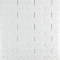 3D панель самоклеюча 690х780х5мм цегла Білий (001-5) SW-00000029