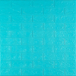 3D панель самоклеюча 700х770х3мм цегла Бірюза (002-3) SW-00000573