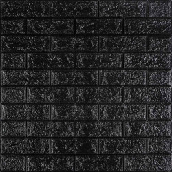 3D панель самоклеюча 700х770х3мм цегла Чорна (019-3) SW-00000584