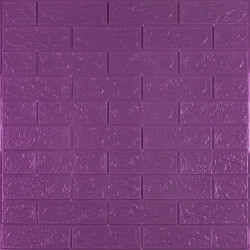 3D панель самоклеюча 700х770х3мм цегла Фіолетова (016-3) SW-000003248