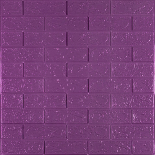 3D панель самоклеюча 700х770х3мм цегла Фіолетова (016-3) SW-000003248