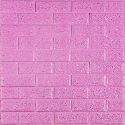 3D панель самоклеюча 700х770х3мм цегла Пурпурна (014-3) SW-00000863