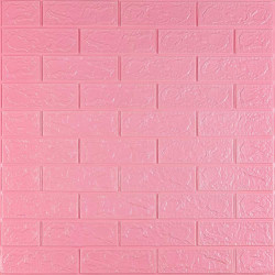3D панель самоклеюча 700х770х3мм цегла Рожевий (004-3) SW-00000231