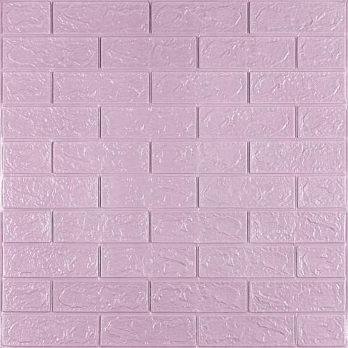 3D панель самоклеюча 700х770х3мм цегла Світло - фіолетова (015-3) SW-00000574