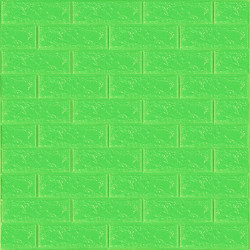 3D панель самоклеюча 700х770х3мм цегла Зелена (013-3) SW-00000639
