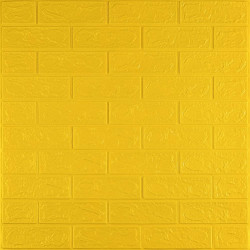 3D панель самоклеюча 700х770х3мм цегла Жовта (010-3) SW-00001894