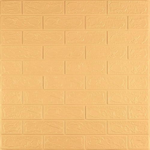 3D панель самоклеюча 700х770х3мм цегла Жовто-пісочна (009-3) SW-00000229