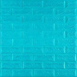 3D панель самоклеюча 700х770х5мм цегла Бірюза (002-5) SW-00000084