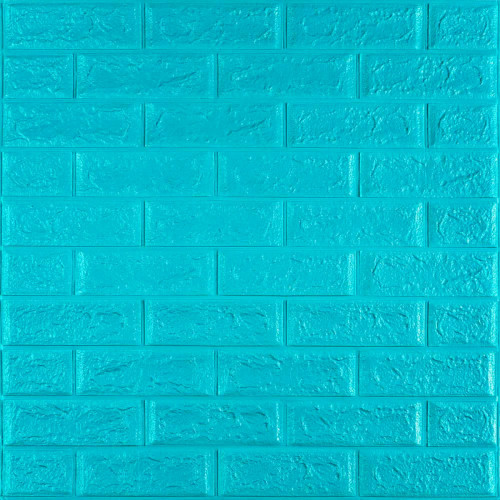 3D панель самоклеюча 700х770х5мм цегла Бірюза (002-5) SW-00000084