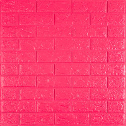 3D панель самоклеюча 700х770х5мм цегла Малинова-червона (108-5) SW-00001364