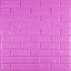 3D панель самоклеюча 700х770х5мм цегла Пурпурна (14-5) SW-00001334