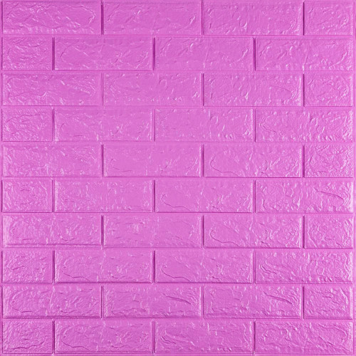 3D панель самоклеюча 700х770х5мм цегла Пурпурна (14-5) SW-00001334