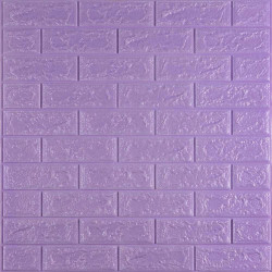 3D панель самоклеюча 700х770х5мм цегла світло - фіолетова (015-5) SW-00000083