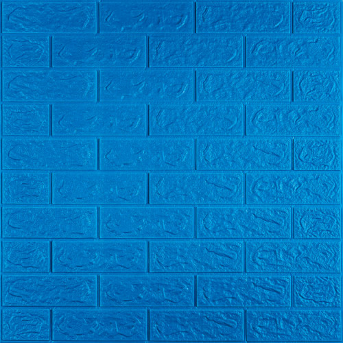 3D панель самоклеюча 700х770х5мм цегла Синій (003-5) SW-00000154