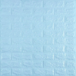 3D панель самоклеюча 700х770х7мм цегла Блакитна (005-7) SW-00000658