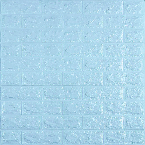 3D панель самоклеюча 700х770х7мм цегла Блакитна (005-7) SW-00000658
