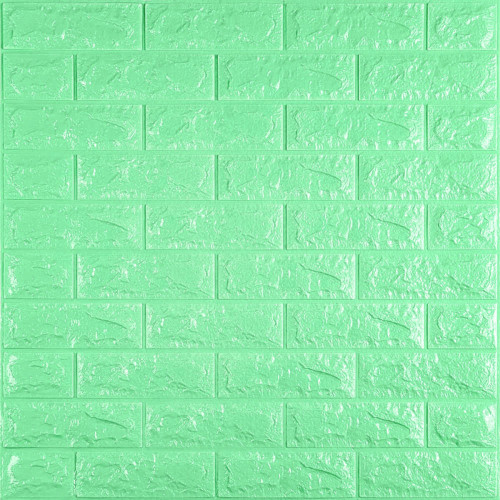 3D панель самоклеюча 700х770х7мм цегла М'ятний (012-7) SW-00000050