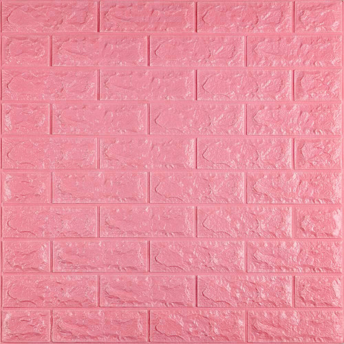 3D панель самоклеюча 700х770х7мм цегла Рожевий (004-7) SW-00000057