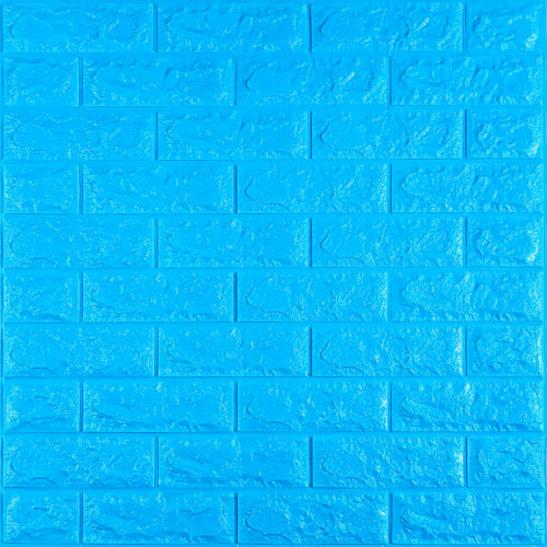 3D панель самоклеюча 700х770х7мм цегла Синій (003-7) SW-00000060