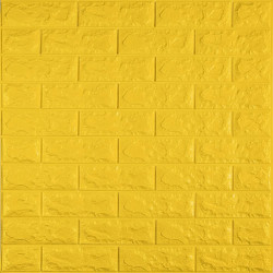 3D панель самоклеюча 700х770х7мм цегла Жовтий (010-7) SW-00000049