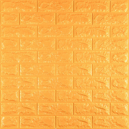 3D панель самоклеюча 700х770х7мм цегла Золотий (011-7) SW-00000052