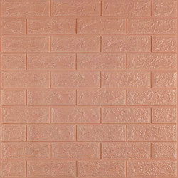 3D панель самоклеюча 700x770x3мм цегла Пудра SW-00001716