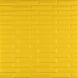 3D панель самоклеюча кладка 700х770х7мм Жовта (037) SW-00000302
