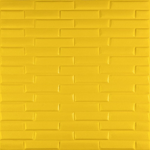 3D панель самоклеюча кладка 700х770х7мм Жовта (037) SW-00000302