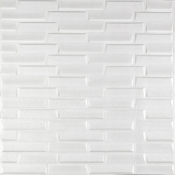 3D панель самоклеюча кладка 770х700х5мм Біла (031) SW-00000167