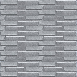 3D панель самоклеюча кладка 770х700х5мм Срібло (034) SW-00000217