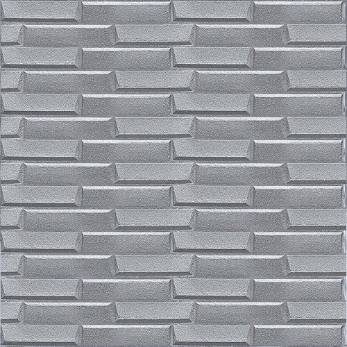 3D панель самоклеюча кладка 770х700х5мм Срібло (034) SW-00000217