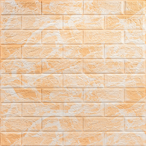 Декоративна 3D панель самоклейка 700х770х3мм Мармур жовтий (062-3) SW-00000694