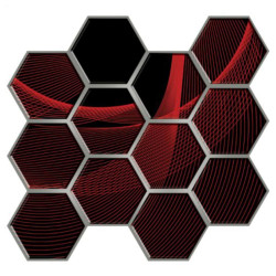 Декоративна ПВХ плитка на самоклейці 275х285х4мм Соти, ціна за 1 шт. (СПП-503) SW-00000667