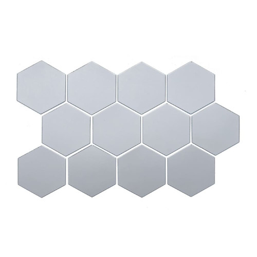 Дзеркальний декор акриловий самоклеючий 125*105мм срібло,12шт (D) SW-00002513