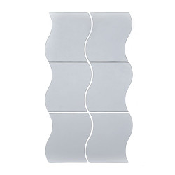 Дзеркальний декор акриловий самоклеючий 140*190мм срібло, 6шт (D) SW-00002510