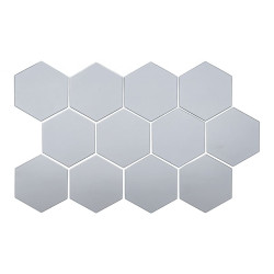 Дзеркальний декор акриловий самоклеючий 150*175мм срібло,12шт (D) SW-00002514