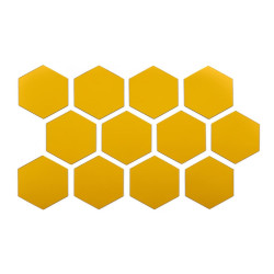 Дзеркальний декор акриловий самоклеючий 80*70мм золото, 12шт(D) SW-00002515