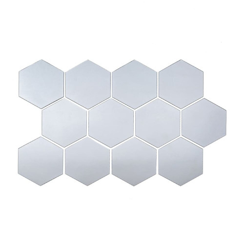 Дзеркальний декор акриловий самоклеючий 85*95мм срібло,12шт (D) SW-00002512