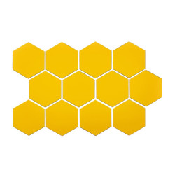 Дзеркальний декор акриловий самоклеючий 85*95мм золото, 12шт (D) SW-00002516