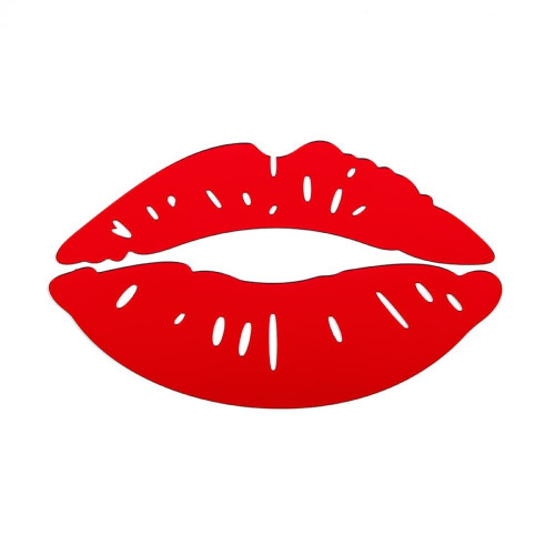 Дзеркальний декор акриловий самоклеючий Губи червоні, 2шт (D) SW-00002500