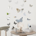 Дзеркальний декор акриловий самоклеючий Метелики срібло,25шт (D) SW-00002521