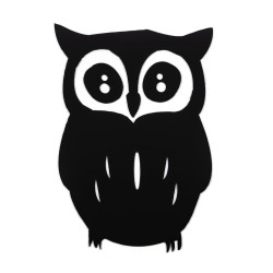 Дзеркальний декор акриловий самоклеючий Сова чорна (D) SW-00002493