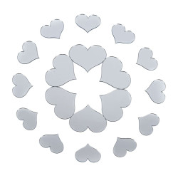 Дзеркальний декор акриловий самоклеючий срібло, 18шт (D) SW-00002524