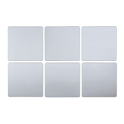 Дзеркальний декор акриловий самоклеючий срібло,6 шт(D) SW-00002526