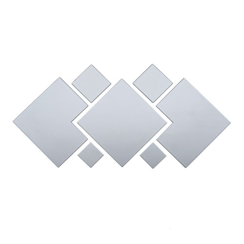 Дзеркальний декор акриловий самоклеючий срібло, 7шт (D) SW-00002508