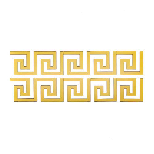 Дзеркальний декор акриловий самоклеючий золото,10шт (D) SW-00002507