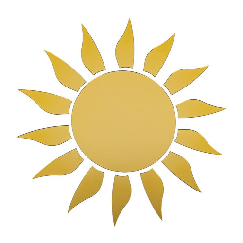 Дзеркальний декор акриловий самоклеючий золото,15шт (D) SW-00002502