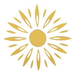 Дзеркальний декор акриловий самоклеючий золото, 25шт (D) SW-00002522