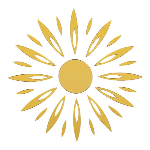 Дзеркальний декор акриловий самоклеючий золото, 25шт (D) SW-00002522